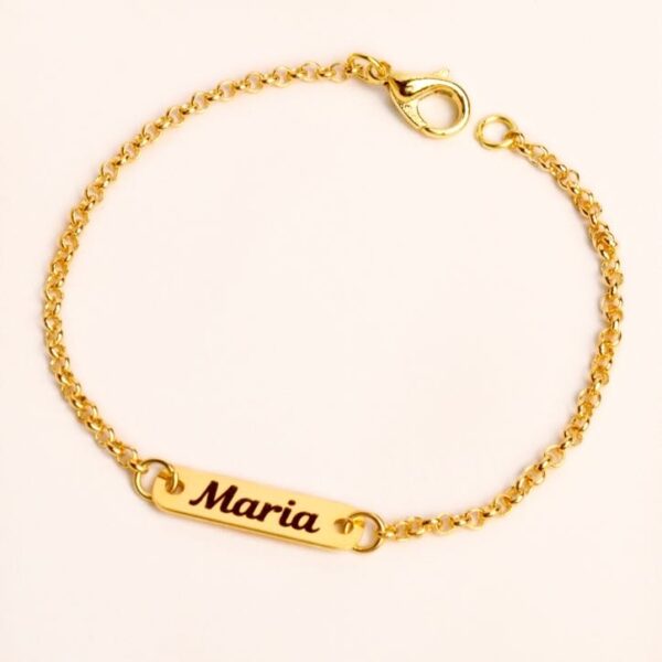 Pulseira Infantil Bebê, Plaquinha ...