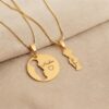 Kit 2 Colares Medalha Mãe e Filho Menino com Nome, Banhado Kit 2 Colares Medalha Mãe e Filho Menino com Nome, Banhado