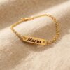 pulseira bebeb Pulseira Infantil Bebê, Plaquinha de Nome Gravado, Banhado