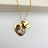 0681407b-a29a-4037-9fb3-e653cc89580d Colar Coração e Redondo Duplo, Personalizado com Nome e Foto, Banhado a ouro