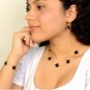 Conjunto Colar e Pulseira de Trevos, Banhado a Ouro 18k