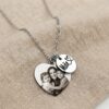 duplo inox Colar Coração e Redondo Duplo, Personalizado com Nome e Foto, Aço Inox