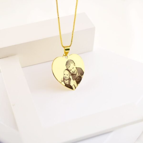 Colar de Coração, Personalizado c...