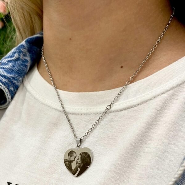 Colar de Coração, Personalizado c...