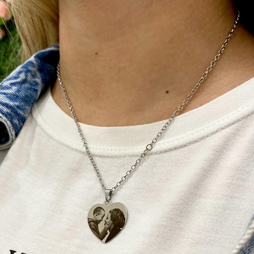 Colar de Coração, Personalizado c...