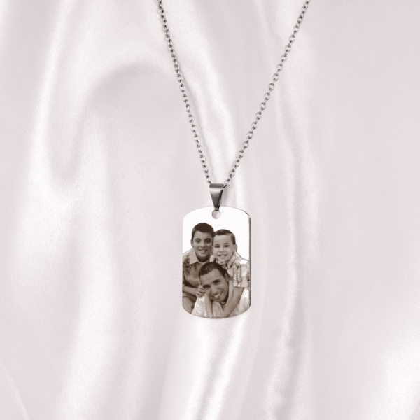 Colar Placa Inox, Personalizado com...