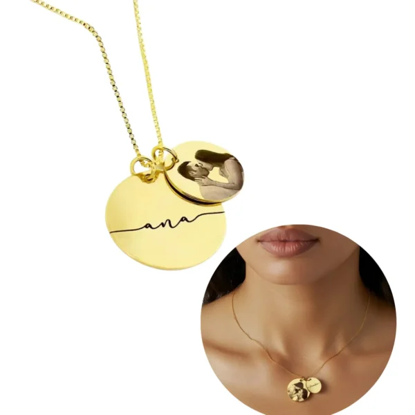 Colar Redondo Duplo, Personalizado ...