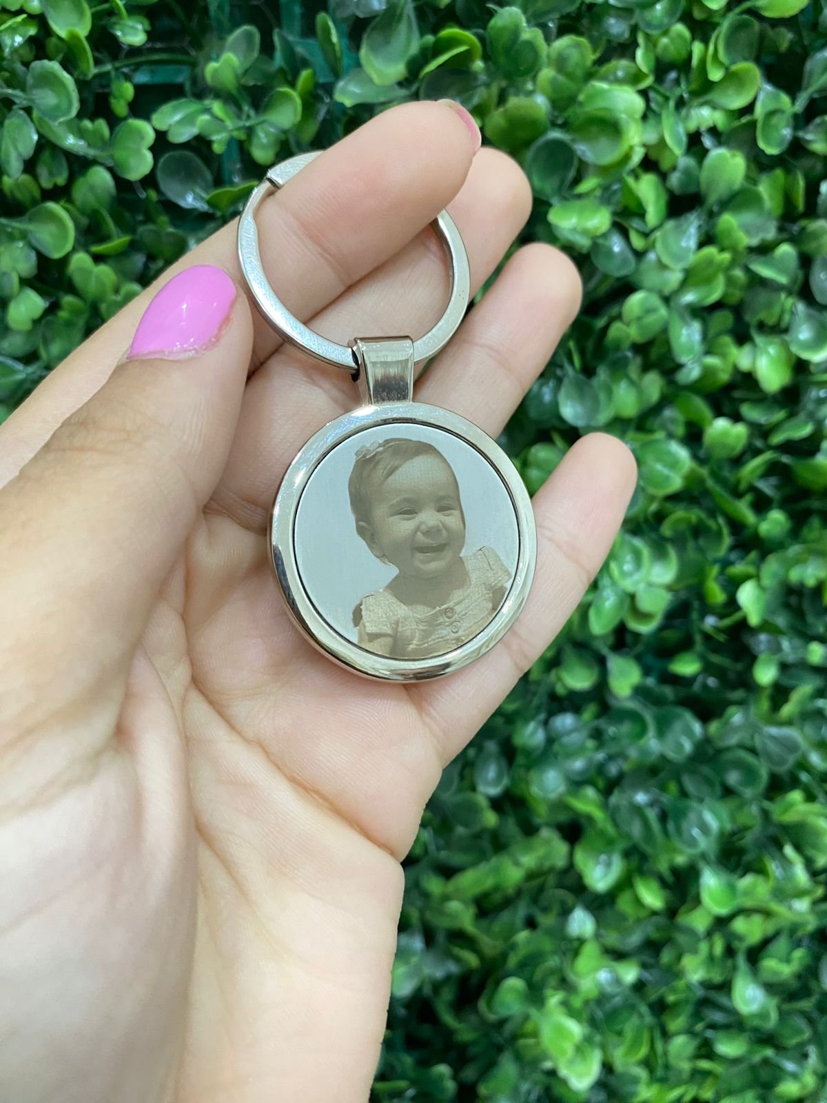 Chaveiro Inox Redondo Personalizado, com Gravação a Laser