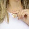 Colar Redondo 2,5cm, Personalizado com Foto, Gravação a Laser, Banhado a Ouro