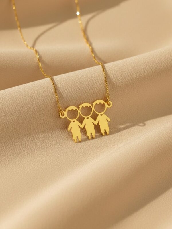 Colar Filho/a Criança, Menino/Menina, Liso Banhado a Ouro 18k