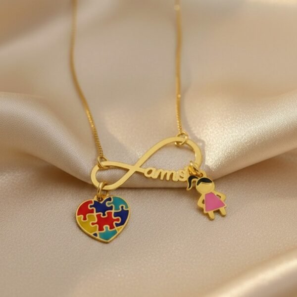 Colar Infinito Amor com Coração A...