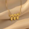 Colar Filho/a Criança, Menino/Menina, Liso Banhado a Ouro 18k