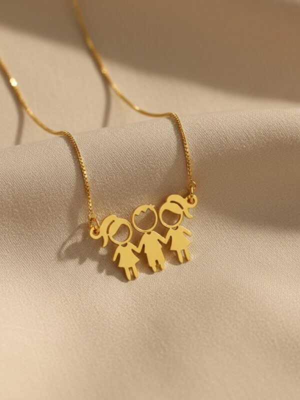 Colar Filho/a Criança, Menino/Menina, Liso Banhado a Ouro 18k