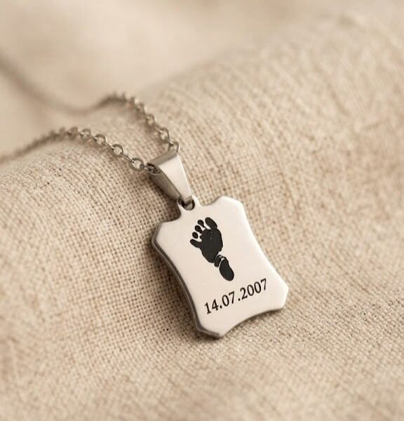 Colar Placa Inox Média 1,7cm, Pers...