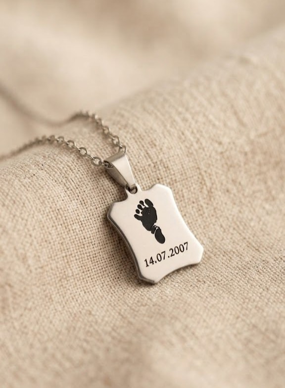 Colar Placa Inox Média 1,7cm, Personalizada, em Aço Inox.