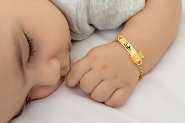 10-6.png Pulseira Infantil Safari Resinada, Personalizado com Nome, Banhado