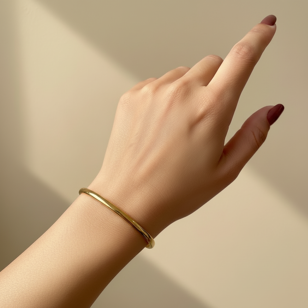 Bracelete Feminino, Personalizado, em Aço Inox Dourado - Imagem 3