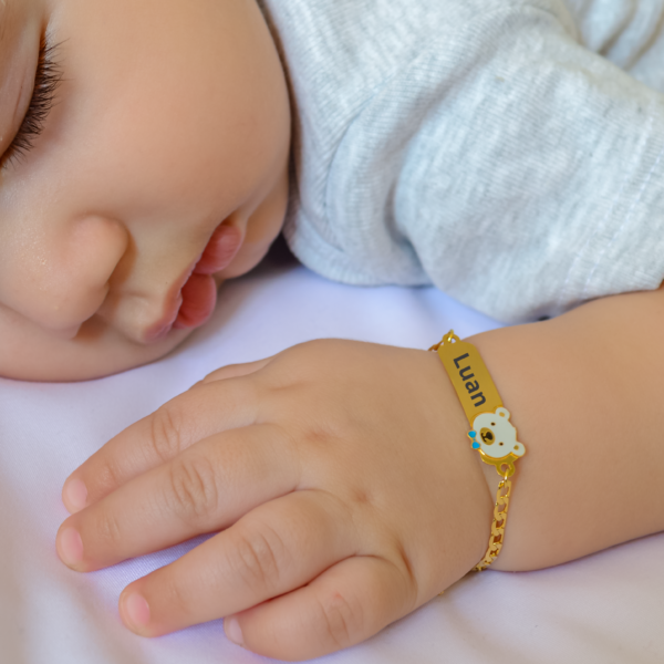 Pulseira Infantil Ursinho/a Resinad...