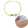 FOTO-DE-CAPA-DE-PRODUTO-2.png Pulseira Infantil Ursinho/a Resinados, Personalizado com Nome, Banhado