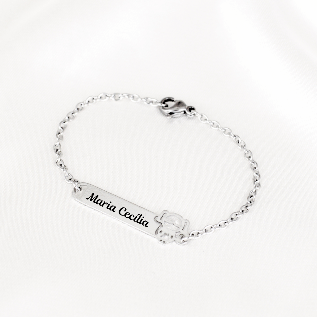 Pulseira Infantil, Menina Simples, Aço Inox - Imagem 4
