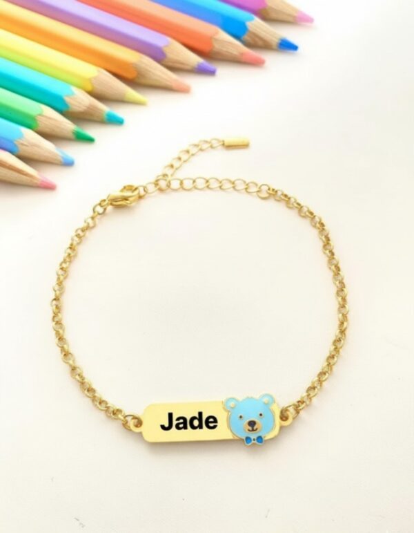 Pulseira-Infantil-Ursinho-a-Resinados-Personalizado-com-Nome-Banhado.jpg Pulseira Infantil Ursinho/a Resinados, Personalizado com Nome, Banhado
