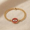 Pulseira-Personagem-homem-aranha.jpg Pulseira Infantil com Pingente Personalizado Resinado, Banhado a Ouro