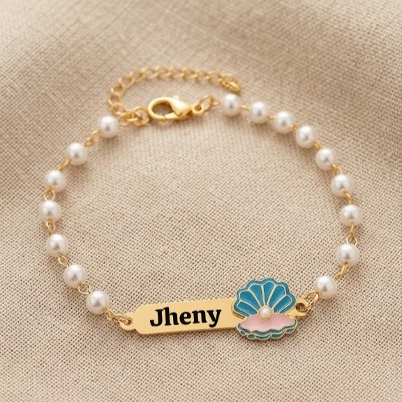 Pulseira Infantil Concha com Resina...