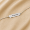 Pulseira Infantil, Placa Lisa, Aço Inox