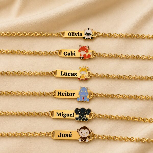 Pulseira Infantil Safari Resinada, ...