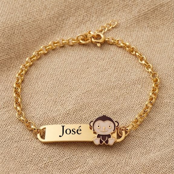Pulseira Infantil Safari Resinada, ...