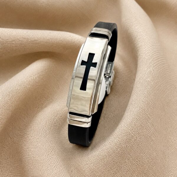 Pulseira Masculina, Com Desenho Cru...