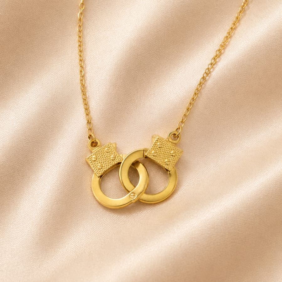 Colar Algema, Virginia, Banhado a Ouro
