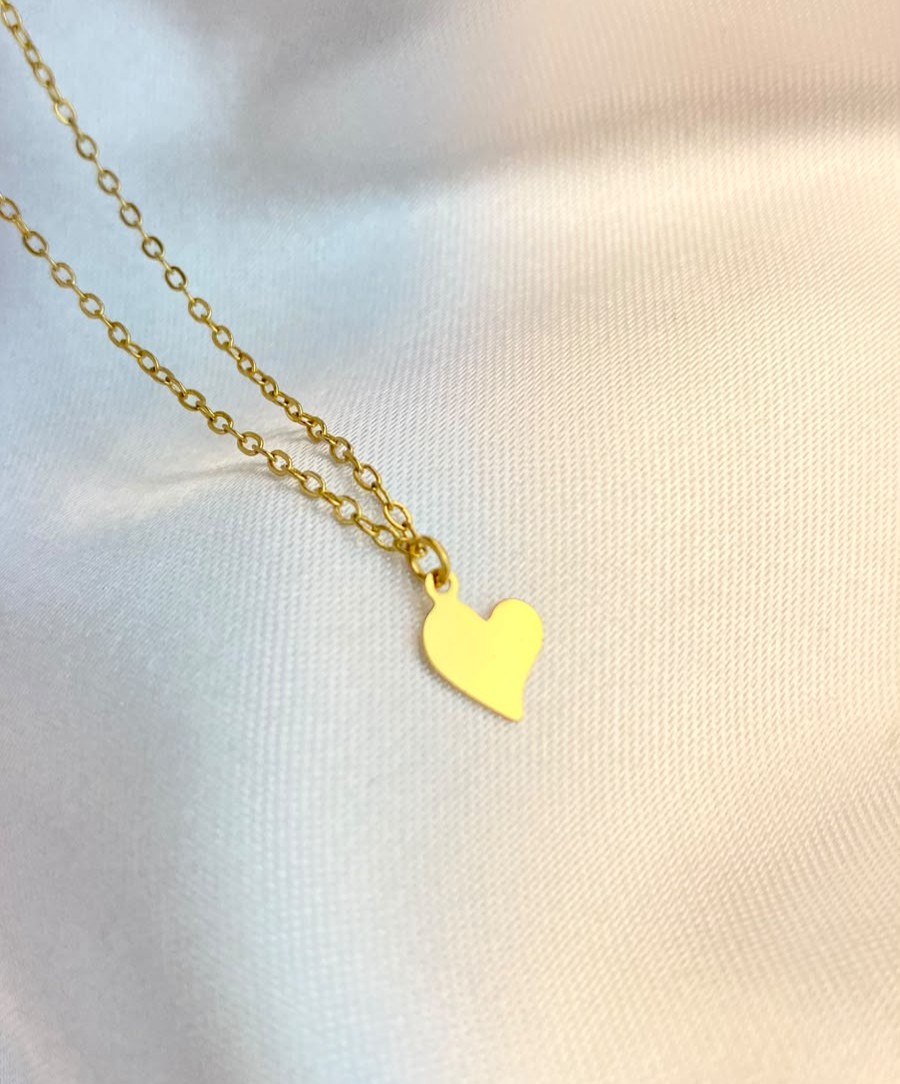 Colar Coração Minimalista, Banhado a Ouro - Imagem 4